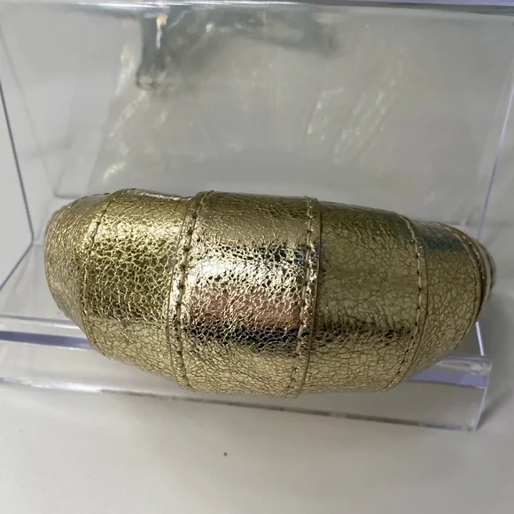 Kate spade Croissant Storybook Gold Pleated Coin Pouch - Picture 6 of 8